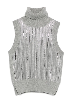 Ermanno Scervino sequin-embellishment top - Grey