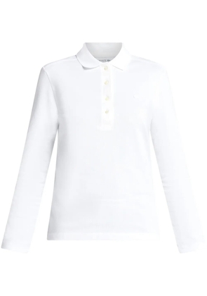 Lacoste stretch cotton polo top - White