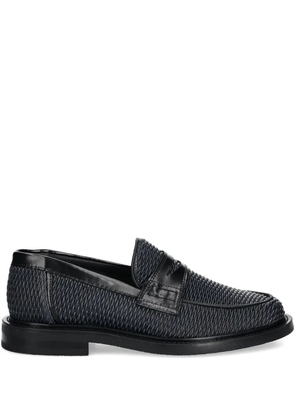 Filling Pieces Reed woven penny loafers - Blue