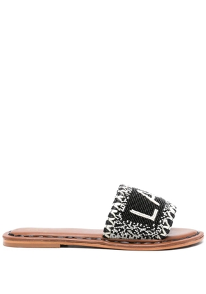 DE SIENA SHOES bead-embellished leather sandals - Black