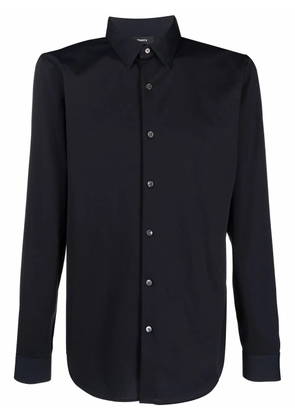 Theory buttoned-up long-sleeved shirt - Blue
