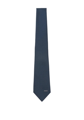 Gucci patterned tie - Blue