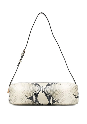 KHAITE Kye python-embossed leather shoulder bag - Neutrals