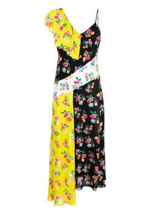 MSGM floral-print asymmetric dress - Black