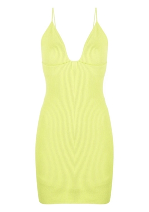 DSQUARED2 V-neck knitted dress - 173 - CYBER YELLOW