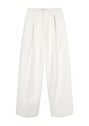 Blumarine pleated wide-leg trousers - White