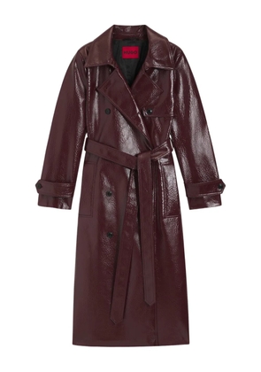 HUGO belted double-breasted coat - Red