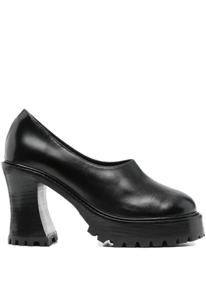 Nicole Saldaña Hannah platform block-heel pumps - Black