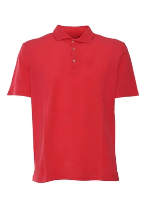 Fedeli short-sleeve knitted polo shirt - Red
