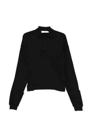 Aya Muse collared patched polo shirt - Black