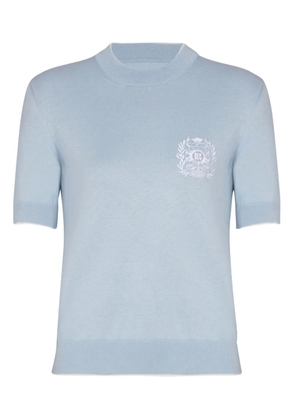 Balmain Emblème-embroidered T-shirt - Blue