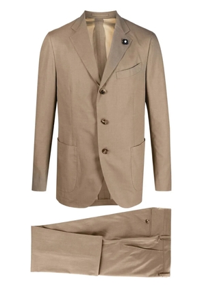 Lardini single-breasted two-piece suit - Brown