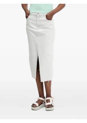 HUGO front-slit denim skirt - White