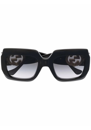 Gucci Eyewear oversized frame sunglasses - Black