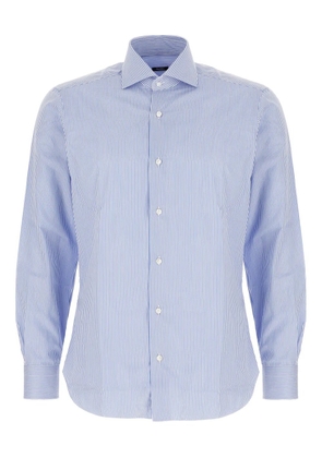 Barba striped long-sleeve shirt - Blue
