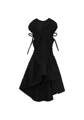Toga cut-out drawstring mini dress - Black