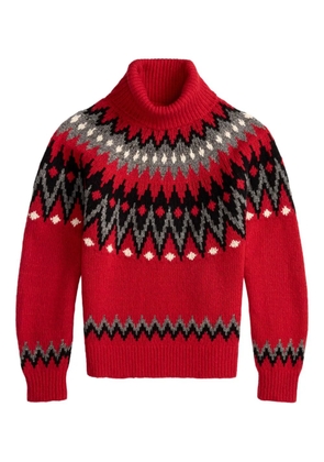 Polo Ralph Lauren fair isle-knit roll-neck sweater - Red