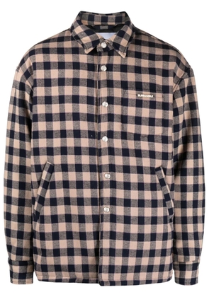 BLUEMARBLE checkerboard-print logo-plaque shirt jacket