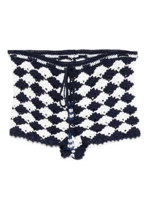 FARM Rio crochet drawstring shorts - White