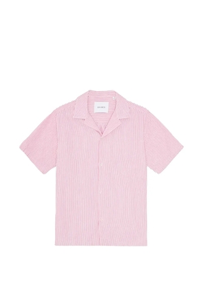 Les Deux Lukas striped short-sleeved shirt - Pink