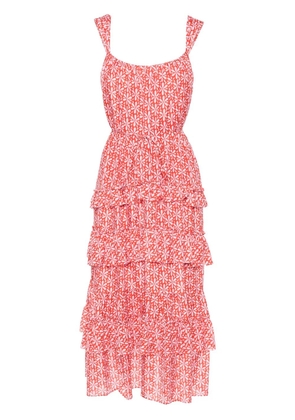 DVF Diane von Furstenberg Moderna floral-print midi dress - Red