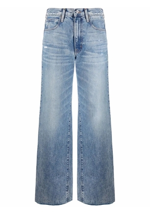 SLVRLAKE Grace frayed wide-leg jeans - Blue