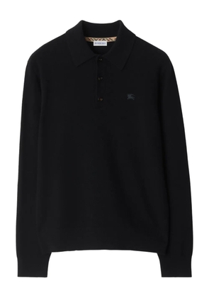 Burberry EKD-embroidered polo shirt - Black