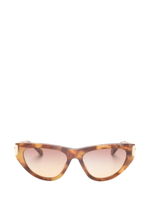 Chloé Eyewear engraved-logo sunglasses - Brown