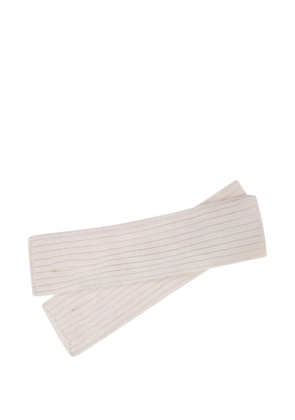 Zanone ribbed wool gloves - Neutrals