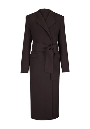 KHAITE belted wrap coat - Brown