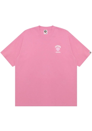 AAPE BY *A BATHING APE® logo-embroidered T-shirt - Pink