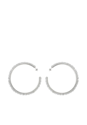 AREA large crystal-embellished hoop earrings - Silver