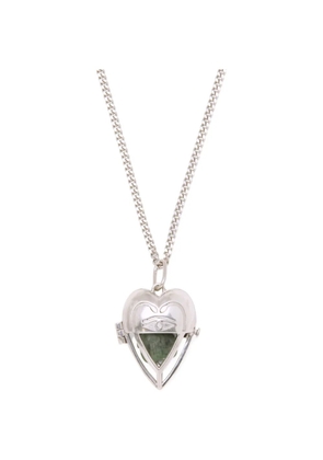 Capsule Eleven heart-pendant emerald necklace - Silver