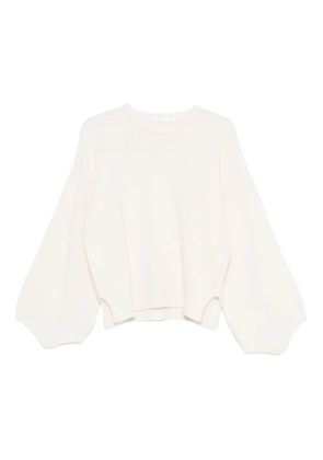 3311 balloon-sleeve sweater - White