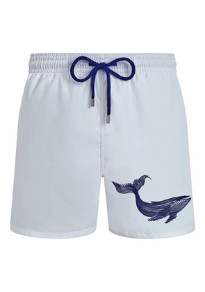 Vilebrequin whale-embroidered swim shorts - White