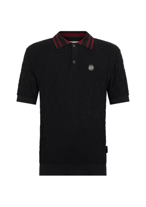 Philipp Plein knitted polo shirt - Black