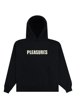 Pleasures logo-print hoodie - Black
