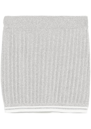 Casablanca knitted skirt - Silver