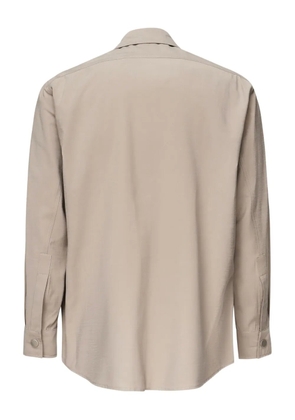 Giuliano Galiano zip-front patch-pocket shirt - Neutrals