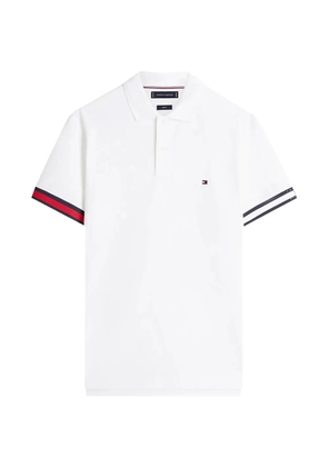 Tommy Hilfiger striped trim polo shirt - White