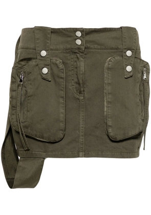 Blumarine mid-rise twill miniskirt - Green