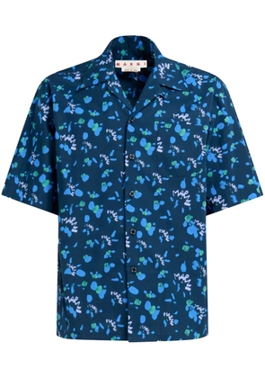 Marni graphic-print cotton shirt - Blue