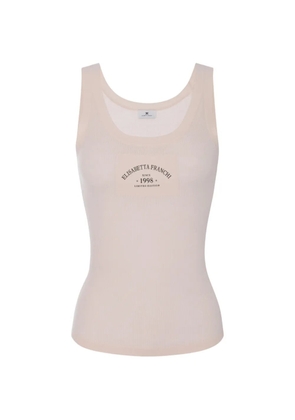 Elisabetta Franchi ribbed-knit tank top - Neutrals