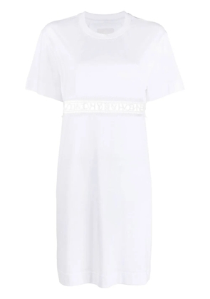 Givenchy logo embroidered shift dress - White