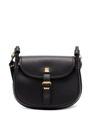 Valentino Garavani buckle-strap leather shoulder bag - Black