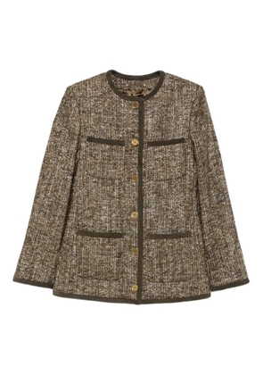 Golden Goose tweed-pocketed jacket - Brown