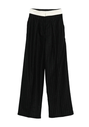 Forte Forte pinstripe wide-leg trousers - Black