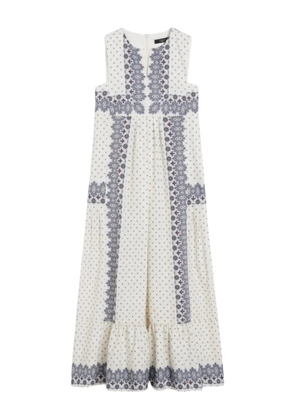 Weekend Max Mara MANILA paisley-print tiered midi dress - White