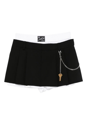 Alexander Wang pleated key-detail shorts - Black