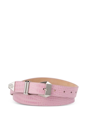 Philipp Plein logo-detail belt - Pink